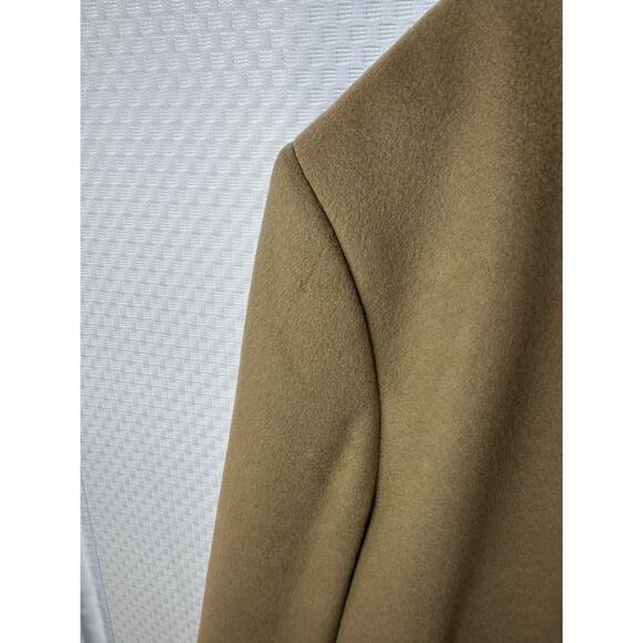 FENZIA 100% PURE CASHMERE Men's Sport coat Blazer 3 Button Camel 48L Jacket - Picture 16 of 16